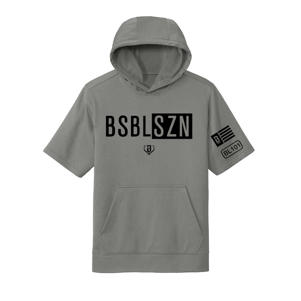 BSBL-SZN Youth Short Sleeve Hoodie V2 Black/Pink – Baseball Lifestyle 101