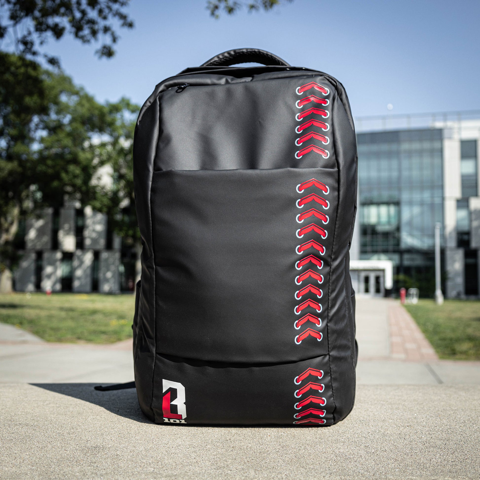 Black baseball backpack