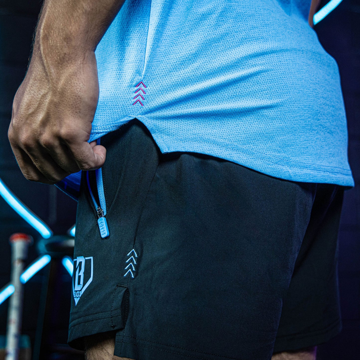 Black performance shorts, black v2 shorts