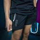 Black baseball shorts, black v2 shorts