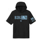 BSBL-SZN Youth Short Sleeve Hoodie V2 - Black/Light Blue