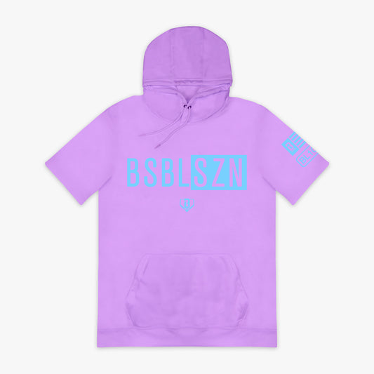 BSBL-SZN Short Sleeve Hoodie V2 - Lavender/Light Blue