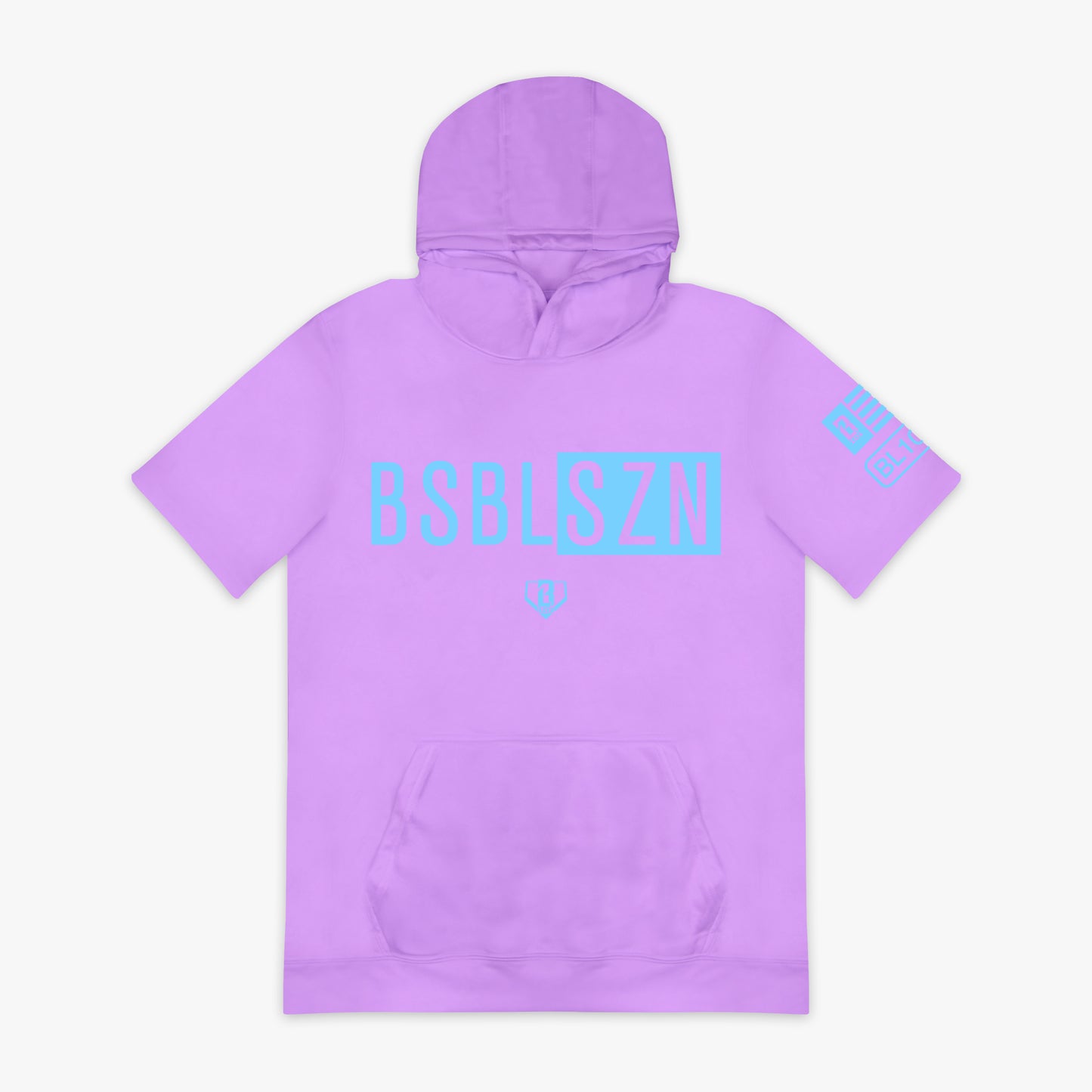 BSBL-SZN Youth Short Sleeve Hoodie V2 - Lavender/Light Blue