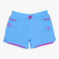 youth cotton candy blue athletic performance cargo shorts.