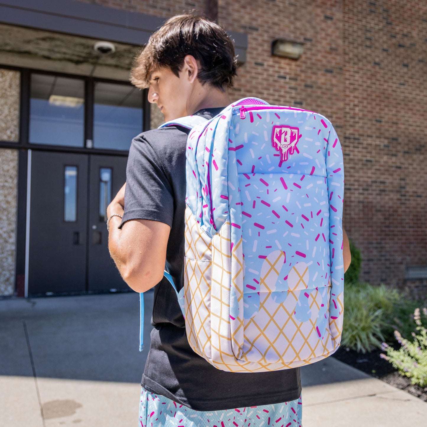 Cotton candy backpack, frozen ropes backpack