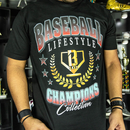 Champions Logo Tee - Black