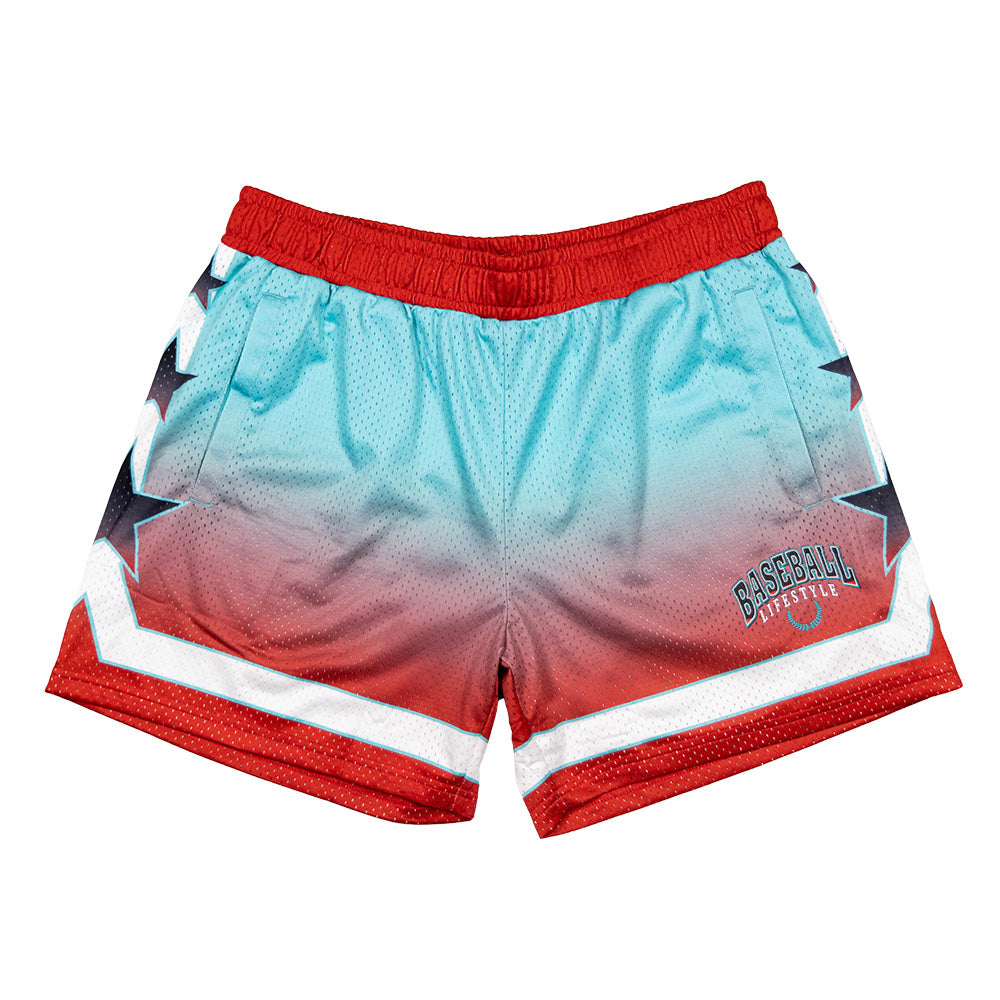 Champions Star Shorts - Gradient Teal/Red