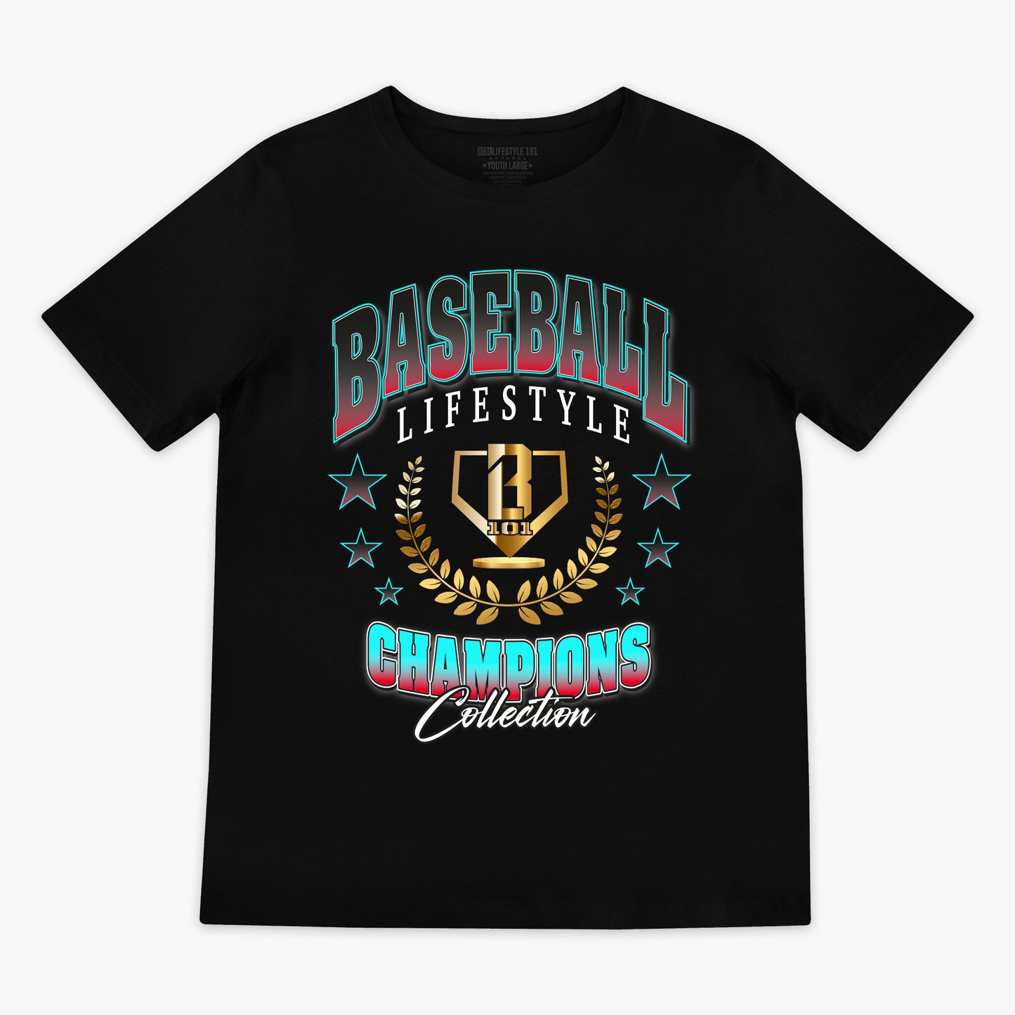 Champions Logo Youth Tee - Black