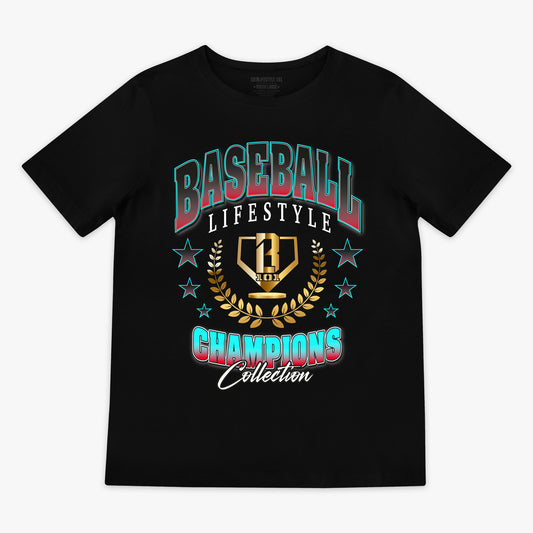 Champions Logo Youth Tee - Black