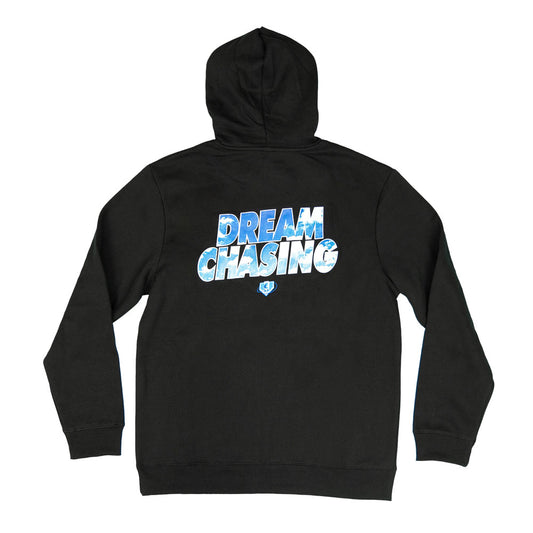 Dream chasing hoodie, black baseball hoodie