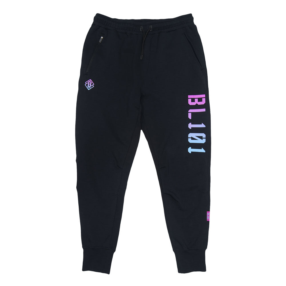 Diamond Relaxed Fit Youth Joggers - Black/Cotton Candy