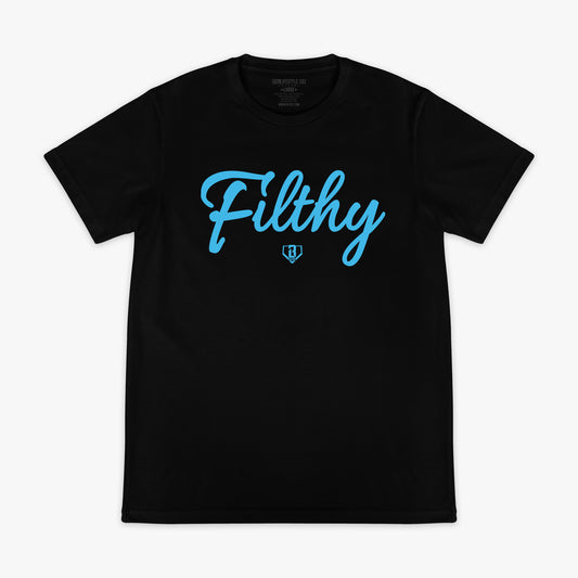 Filthy Tee - Black/Light Blue