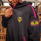 Game Day 1/4 Zip Hoodie - Black/Pink/Yellow