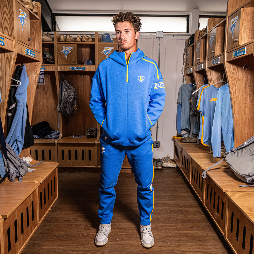 Game Day 1/4 Zip Hoodie - Blue/Yellow/White