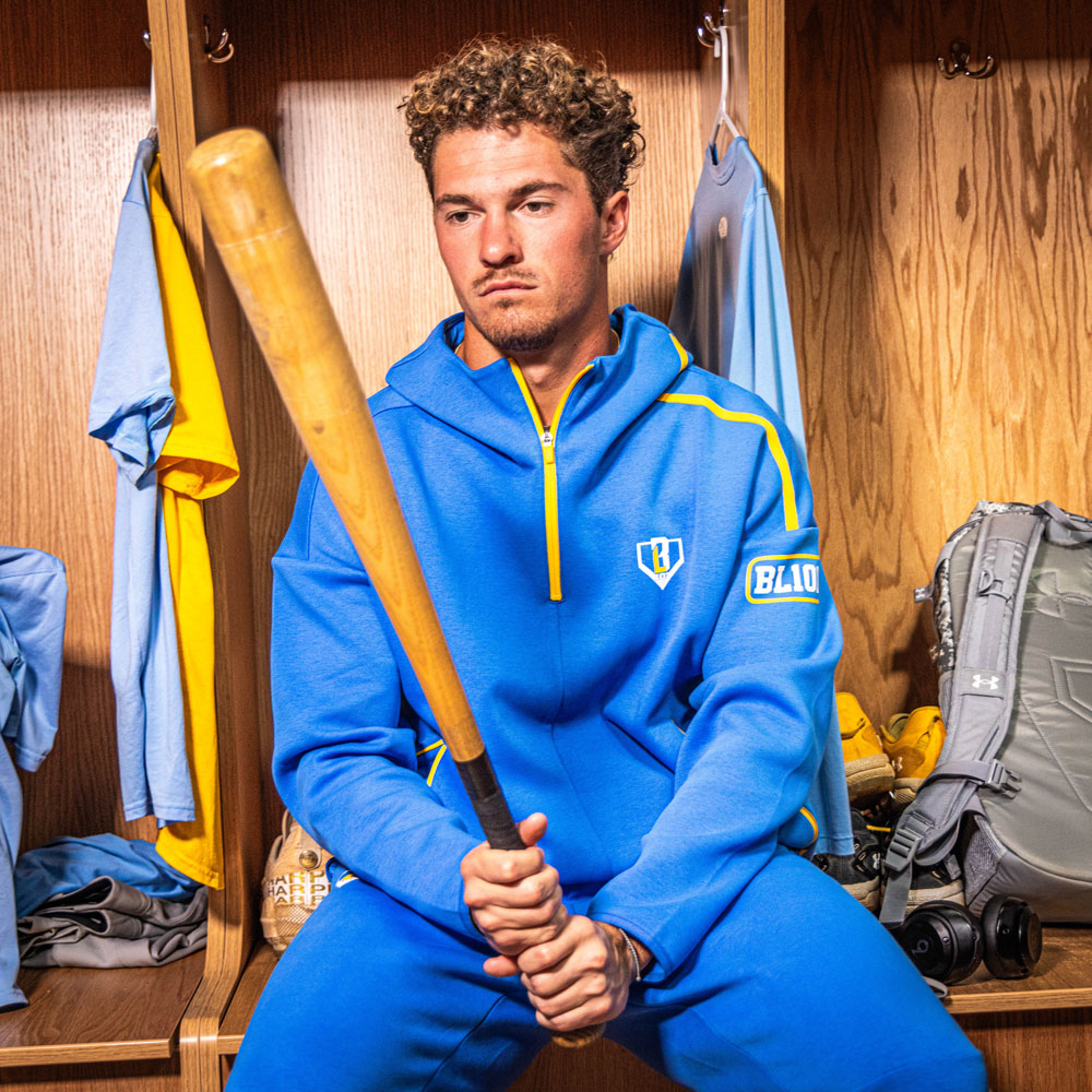 Game Day 1/4 Zip Hoodie - Blue/Yellow/White