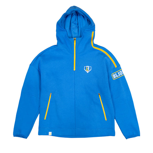 Game Day Youth 1/4 Zip Hoodie - Blue/Yellow/White