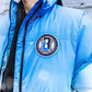 Gradient Full Zip Puffer Jacket - Blue/White