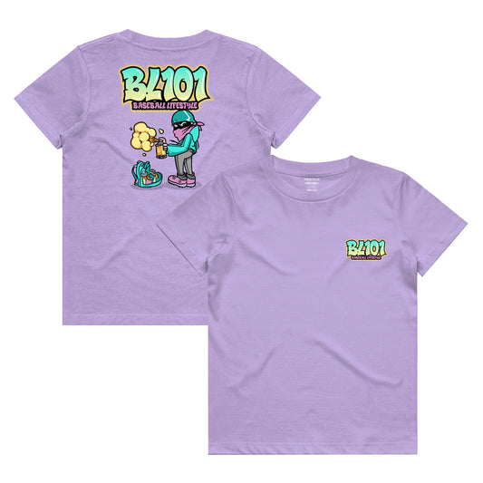 Graffiti Tag Man Youth Tee - Lavender