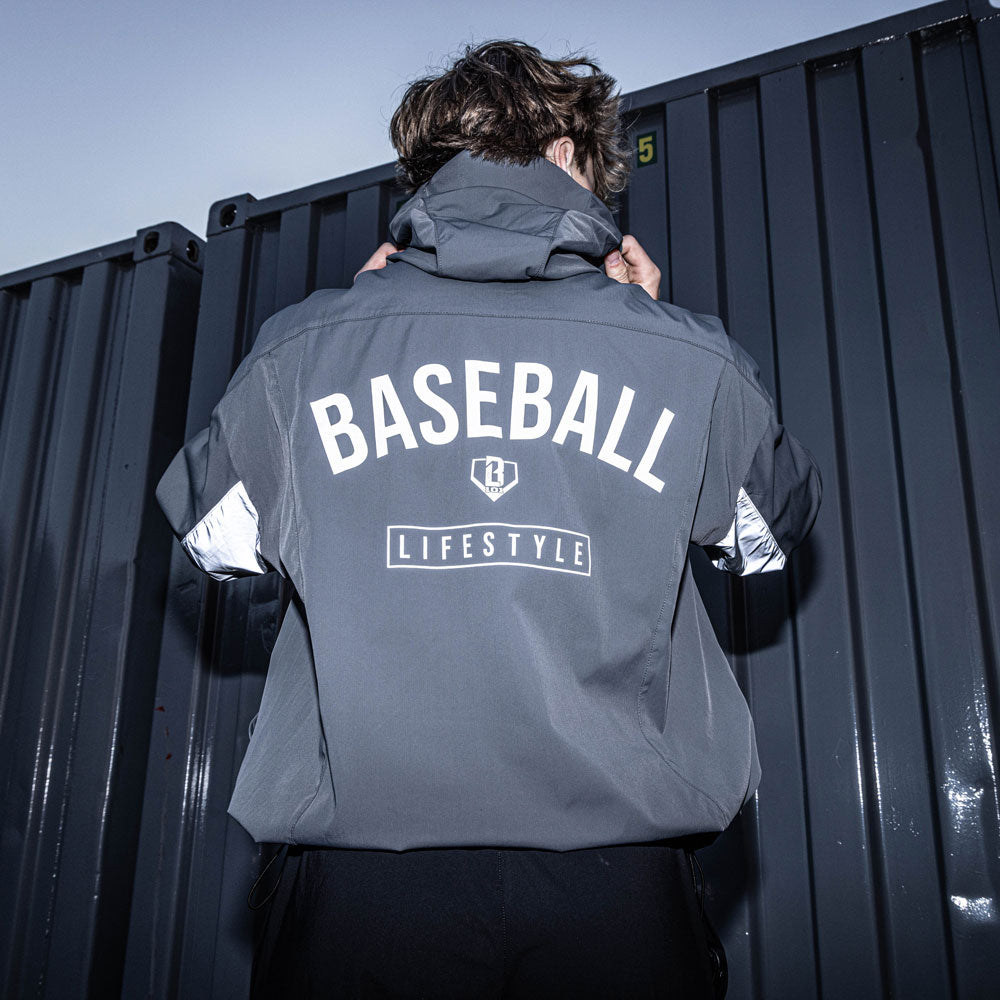 Heritage Premium Youth Windbreaker - Gray