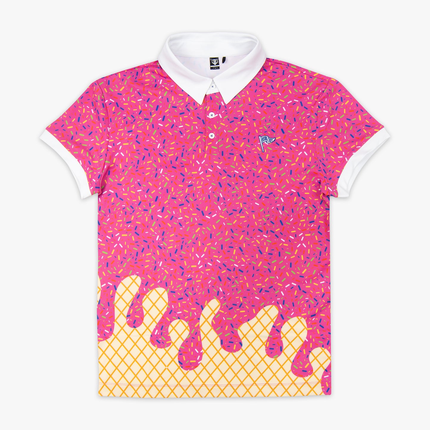 Ice Cream Two-Tone Youth Polo - Strawberry