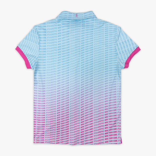 More Than a Game Gradient Youth Polo - Cotton Candy Blue