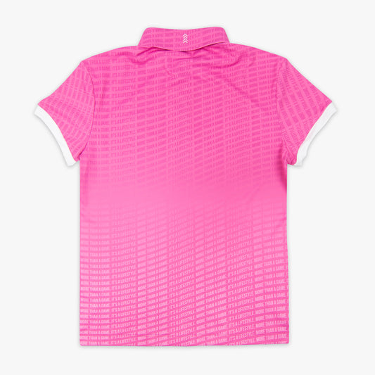 More Than a Game Gradient Polo - Pink/White