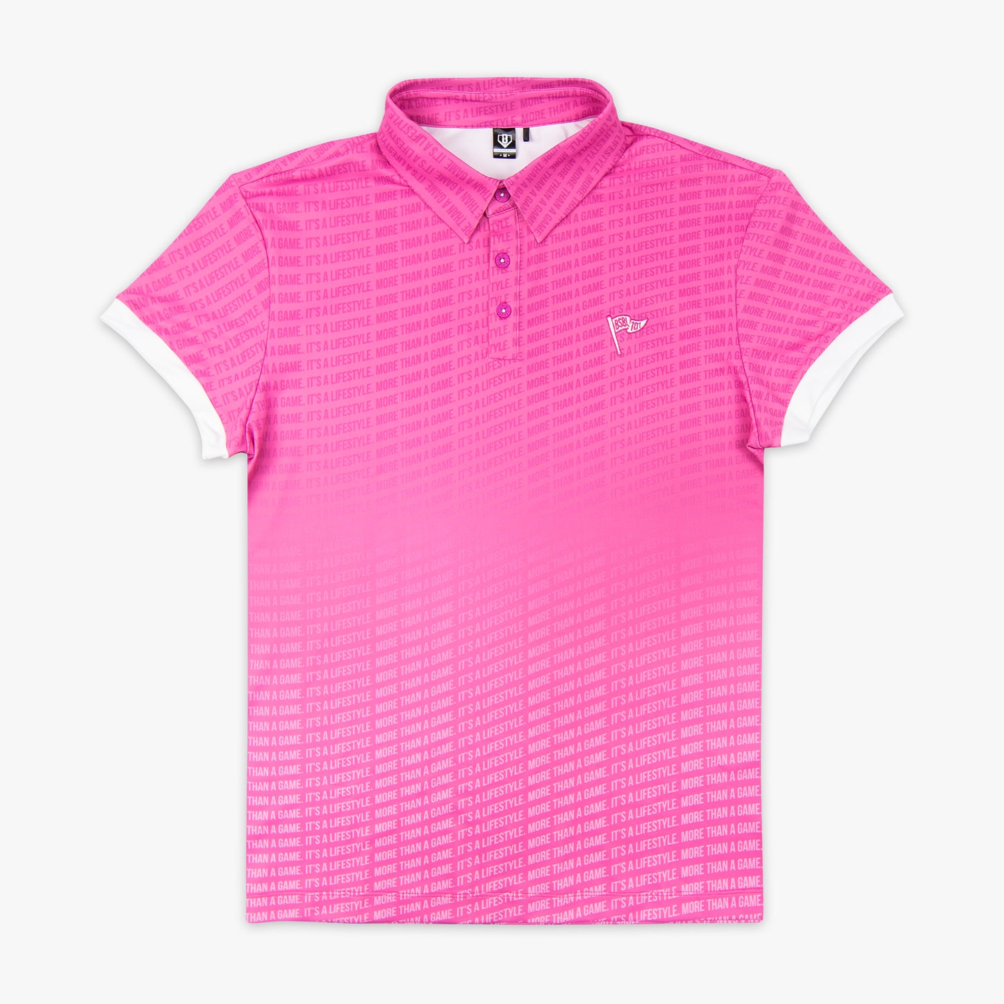 More Than a Game Gradient Youth Polo - Pink/White