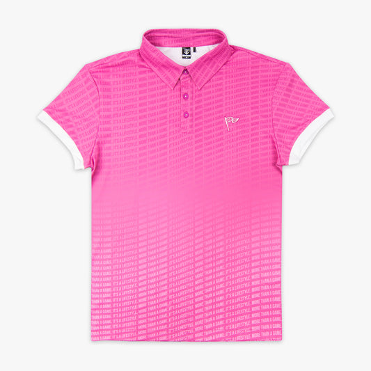 More Than a Game Gradient Polo - Pink/White