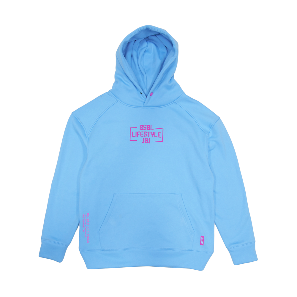 Off-Field Performance Youth Hoodie - Cotton Candy Blue