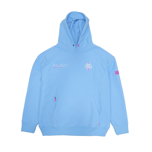 Off-Field Waffle Performance Youth Hoodie - Cotton Candy Blue