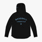 athletic performance hoodie black light blue