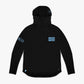 athletic performance hoodie black light blue