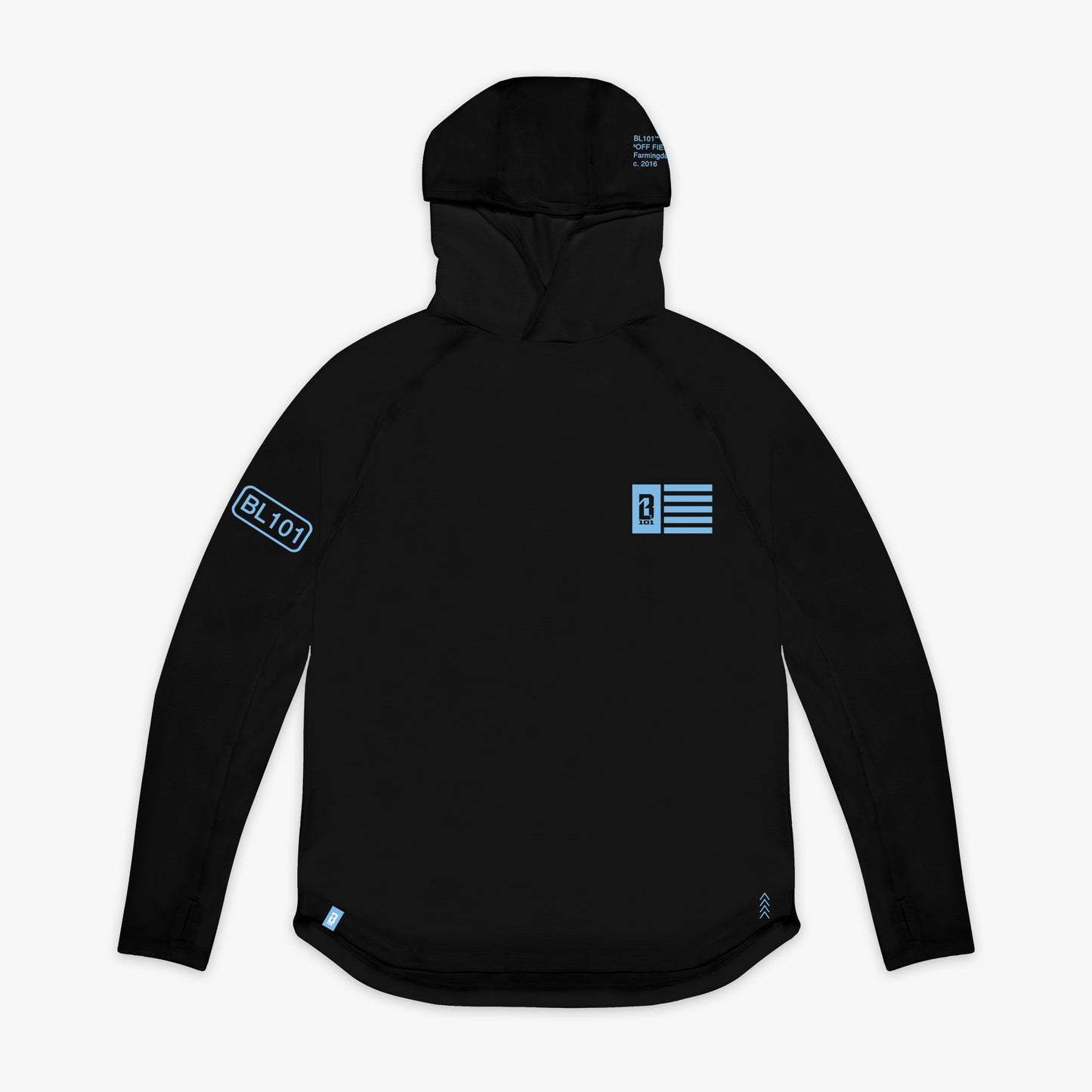 Off-Field Youth Hoodie V2 - Black/Light Blue