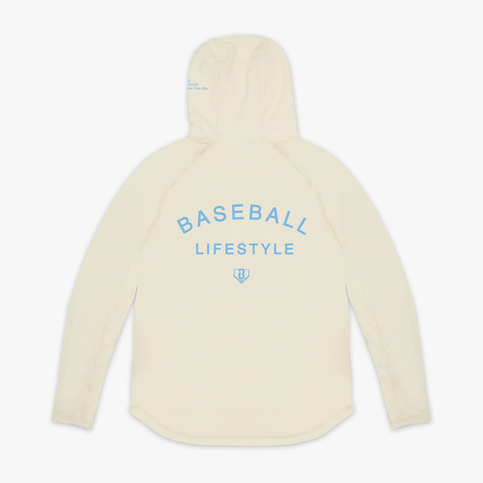 athletic performance hoodie bone light blue