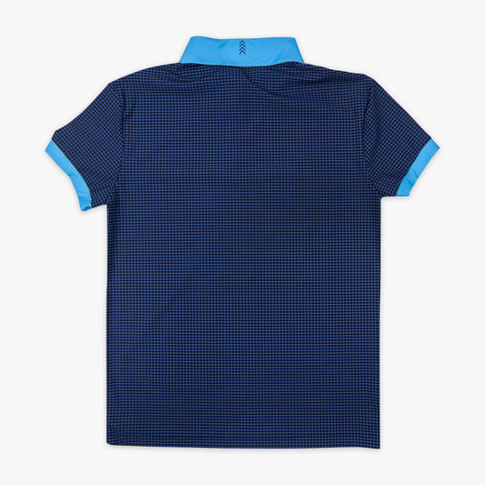 Pennant Two-Tone Youth Polo - Navy/Light Blue