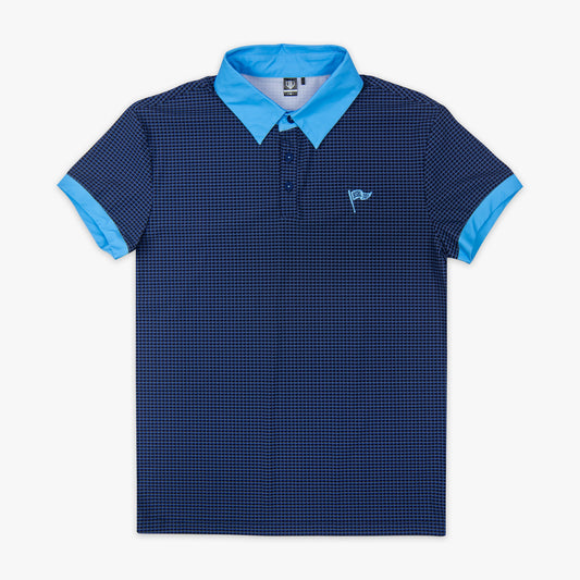 Pennant Two-Tone Polo - Navy/Light Blue