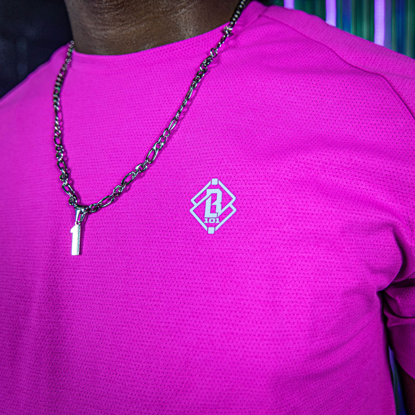 Pink pereformance tee, pink dri fit tee