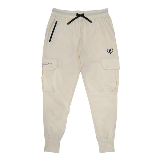 Pro Series Long Cuff Cargo Performance Youth Joggers - Bone/Black