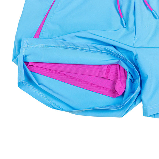 Blue pro series shorts with liner