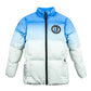 Gradient Full Zip Puffer Youth Jacket - Blue/White