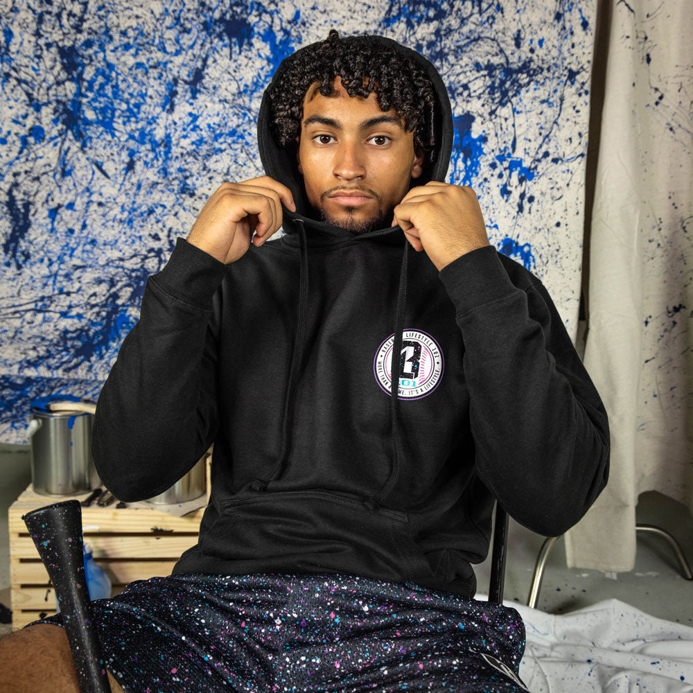 Splatter Hoodie - Black/Galaxy