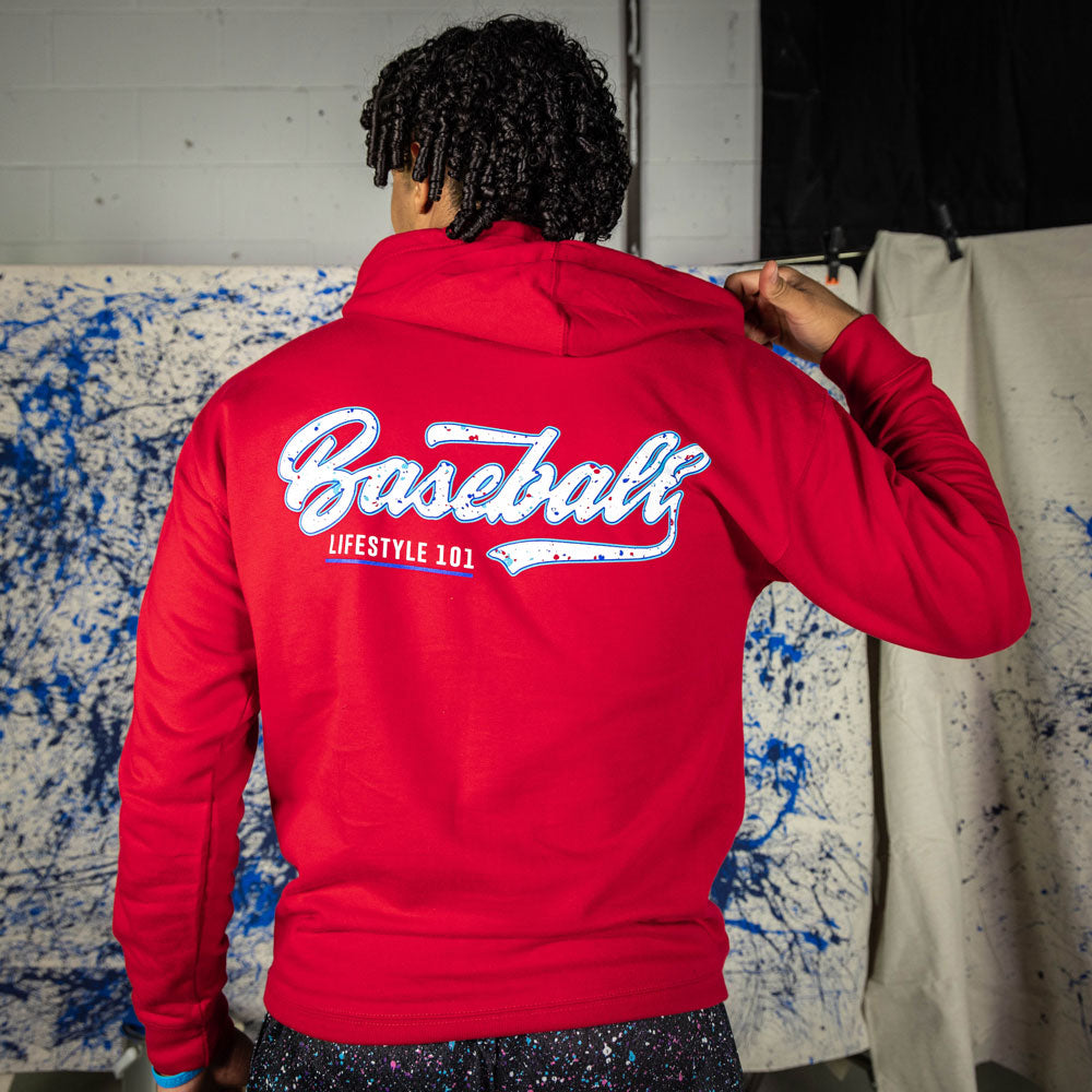 Splatter Youth Hoodie - Red/USA