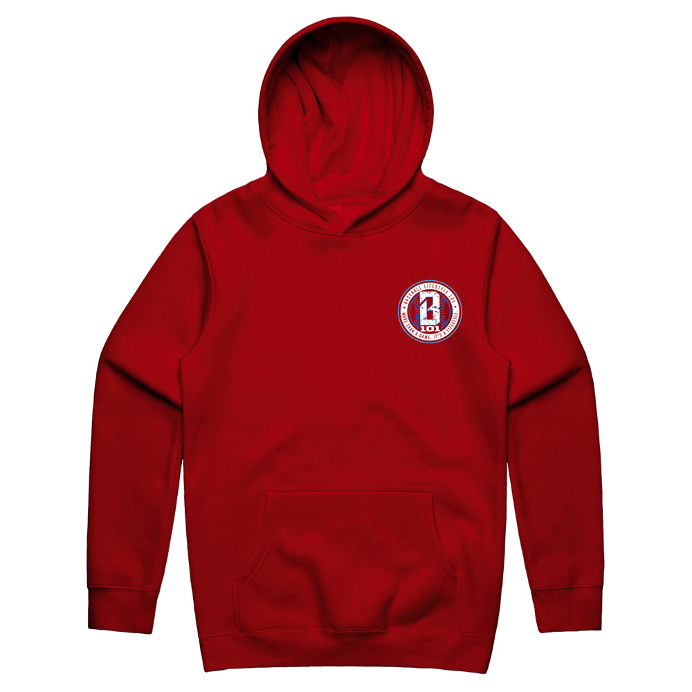 Splatter Youth Hoodie - Red/USA