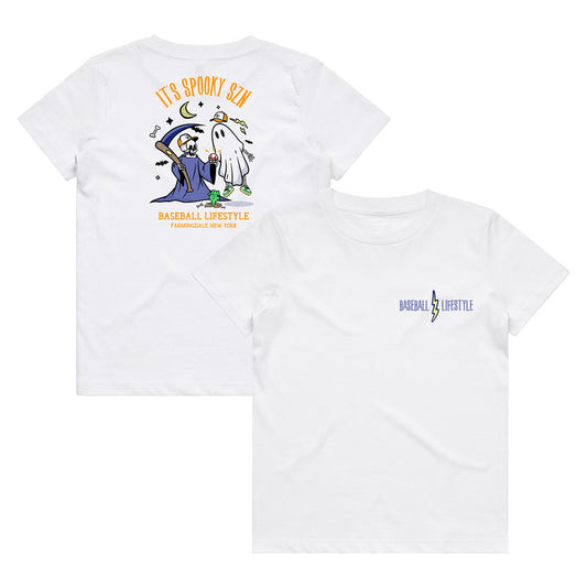 Spooky SZN Youth Tee - White