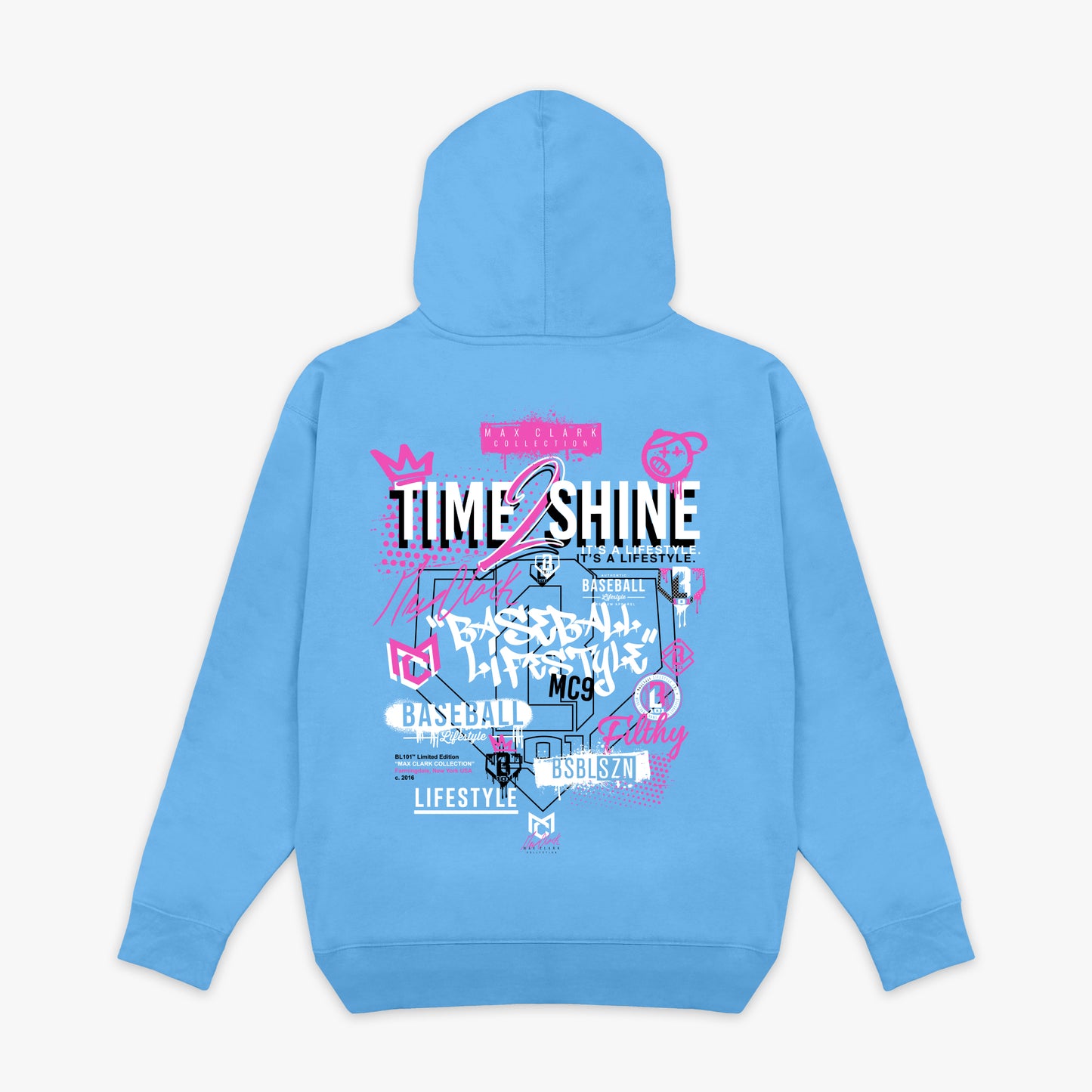 Time 2 Shine Icons Youth Hoodie - Cotton Candy Blue