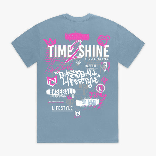 Time 2 Shine Icons Tee - Blue