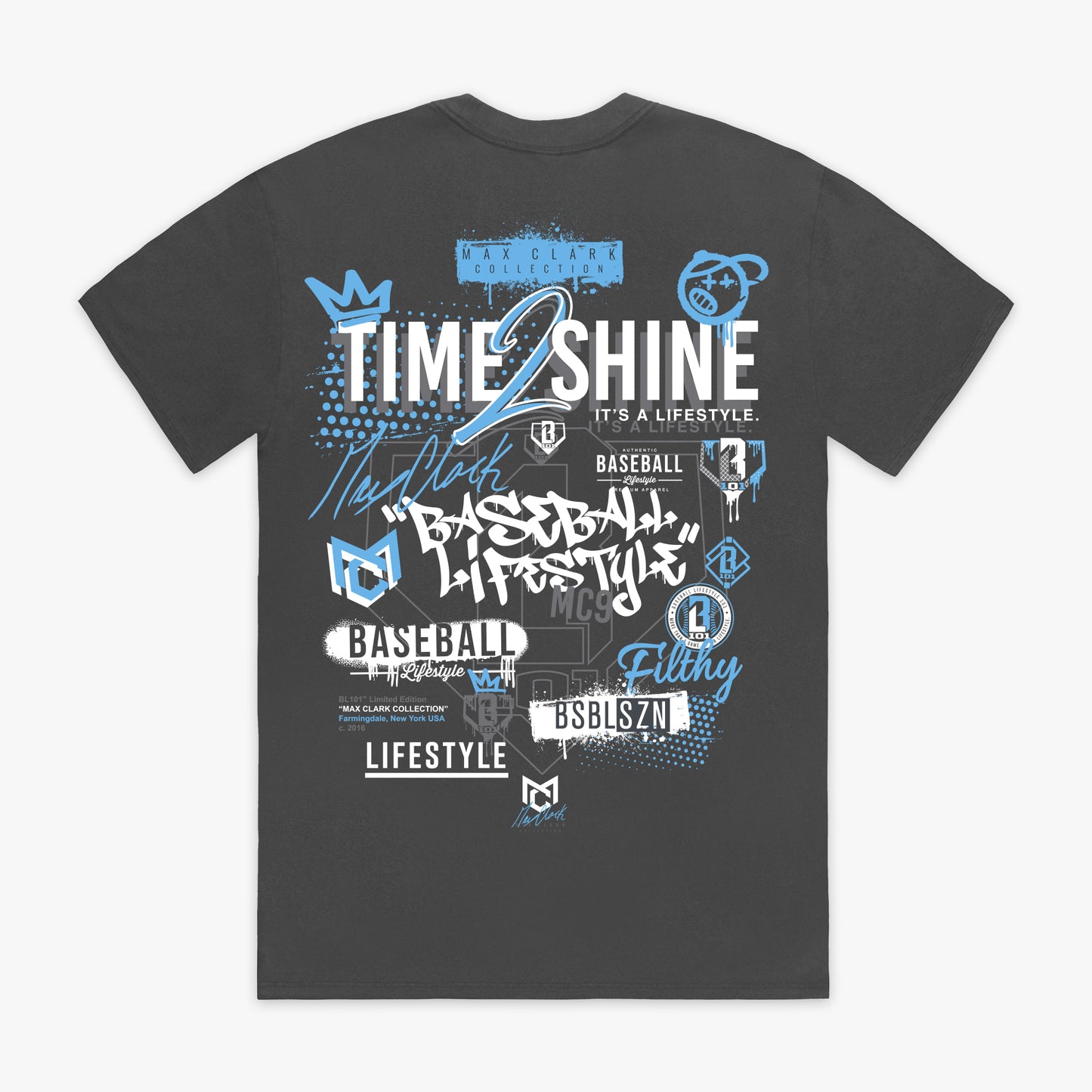 Time 2 Shine Icons Tee - Charcoal