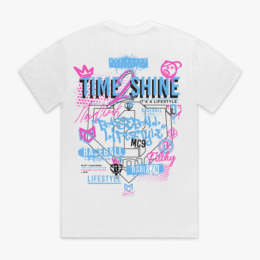 Time 2 Shine Icons Tee - White