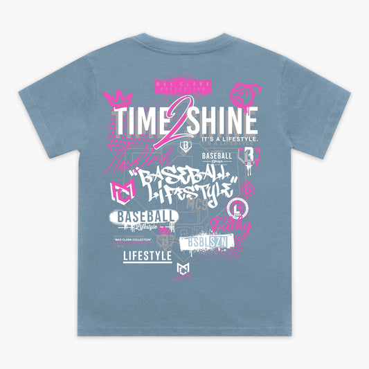 Time 2 Shine Icons Youth Tee - Blue