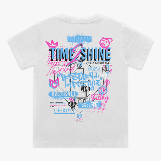 Time 2 Shine Icons Youth Tee - White